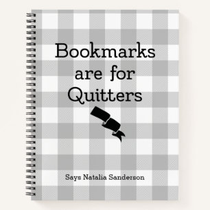 Carnet Signets sont pour Quitters Custom Buffalo Plaid