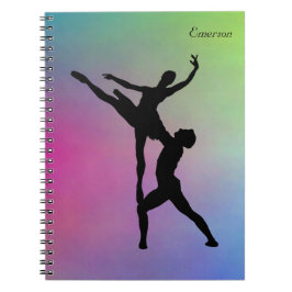Carnet Silhouette Danse moderne Arc-en-ciel couleur Arriè