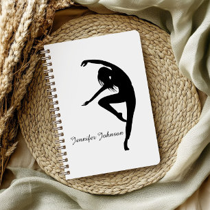 Carnet Silhouette danseuse moderne Noir et blanc
