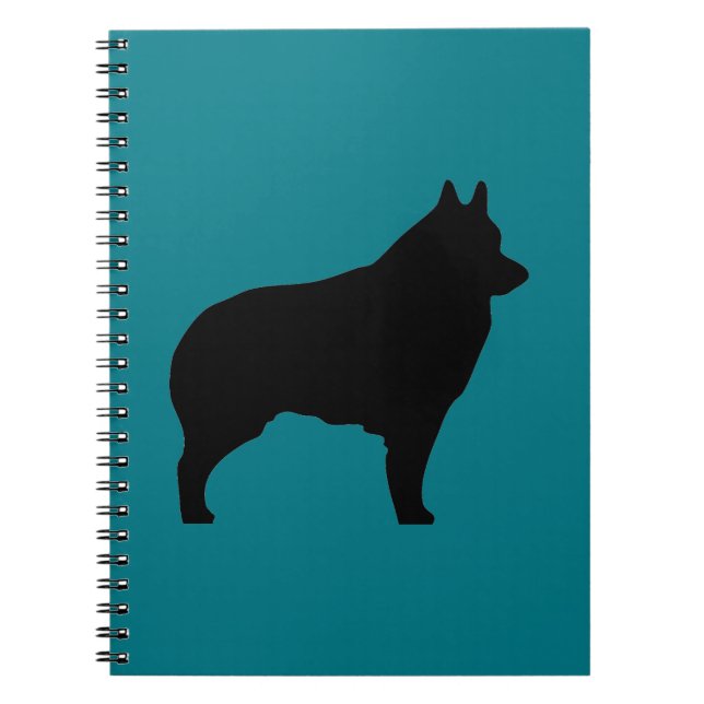 Carnet Silhouette de chien de Schipperke (Devant)