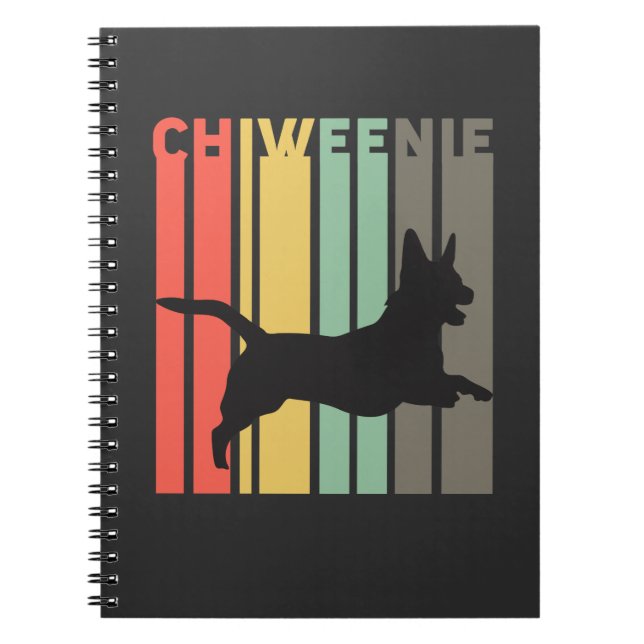 Carnet Silhouette de Chiweenie - cadeau mignon de chien (Devant)