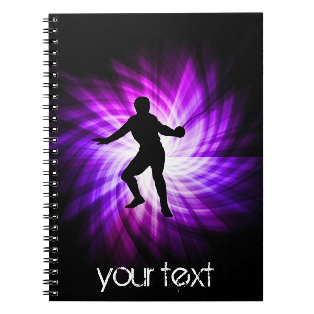 Carnet Silhouette de clôture; violet (Devant)
