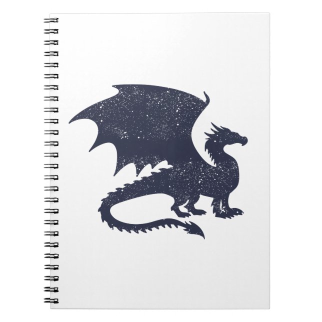 Carnet Silhouette de dragon - Choisir la couleur arrière  (Devant)