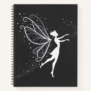 Carnet Silhouette de Fée Magique avec des Ailes et des Ét