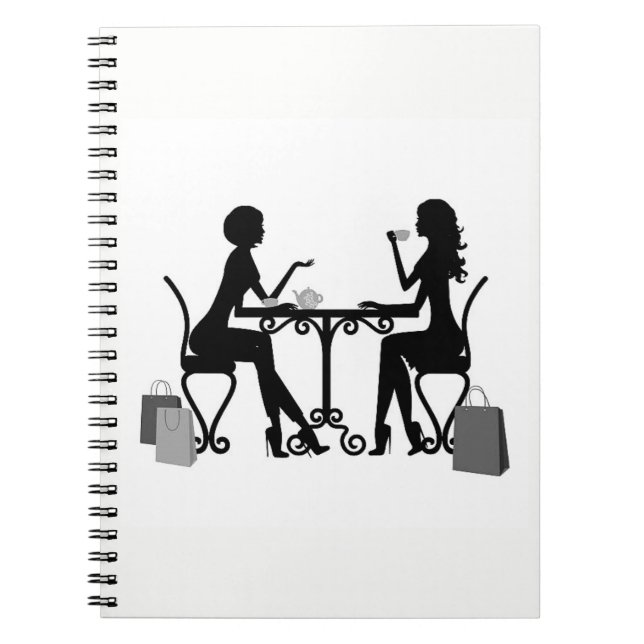 CARNET *SILHOUETTE DE FEMMES AU DÉJEUNER* LIVRE-NOUVEAU S (Devant)