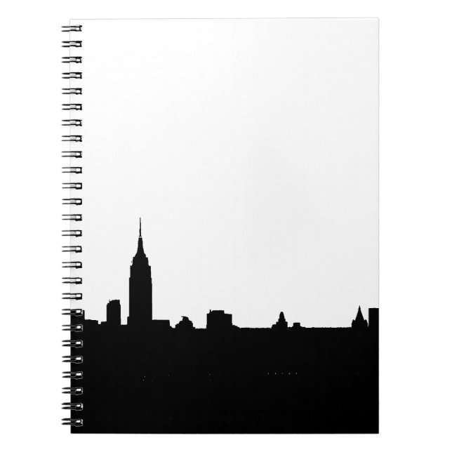 Carnet Silhouette de New York noir et blanc (Devant)