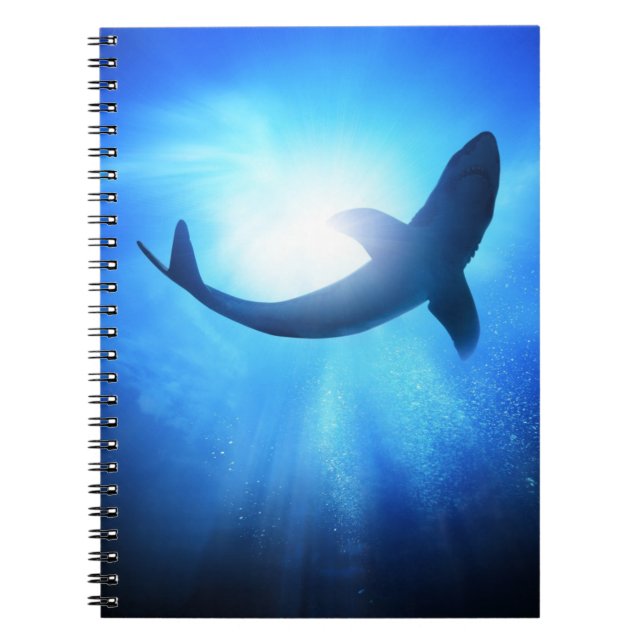 Carnet Silhouette de requin d'océan profond (Devant)