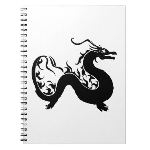 Carnet Silhouette dragon asiatique
