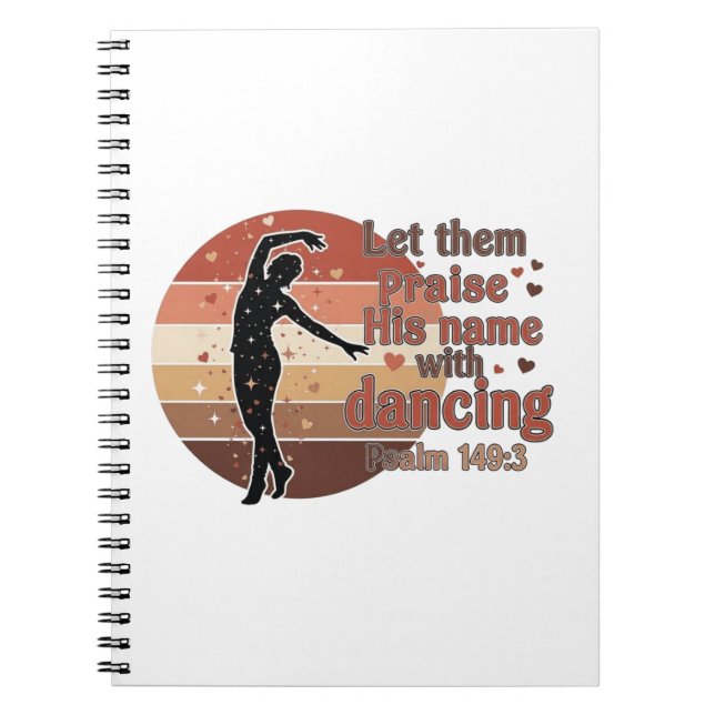 Carnet Silhouette d'une danseuse - Design basé sur le psa (Devant)