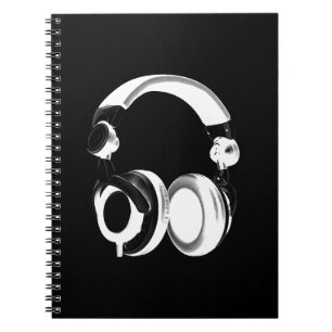 Carnet Silhouette pour casque noir et blanc