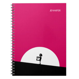 Carnet Silhouette Zombie avec Pleine lune personnalisée