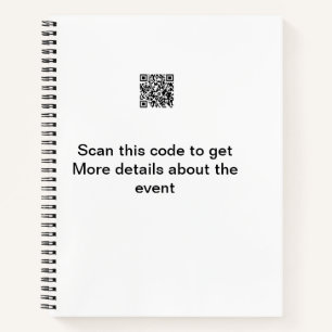 Carnet Simple analyse de code Q R modèle d'événement méti