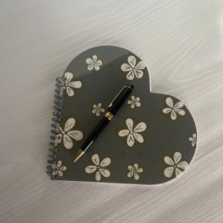 Carnet Simple beauté gris et blanc Oubliez-moi non