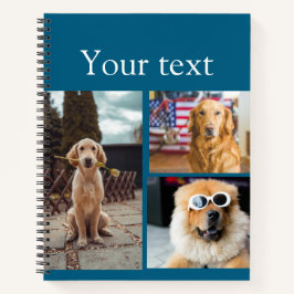 Carnet Simple coloré animal ajouter nom photo collage