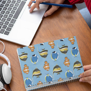 Carnet Simple Coloré Océan Tropical Whimsical Fish