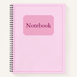 Carnet Simple Élégant Minimaliste Blush Pink Chic Spiral