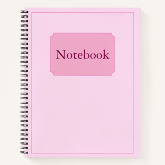 Carnet Simple Élégant Minimaliste Blush Pink Chic Spiral