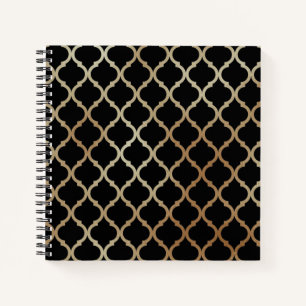 Carnet Simple Elegant Moderne Or Motif marocain
