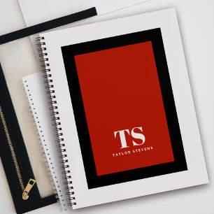 Carnet Simple et élégant bloc de couleur de monogramme