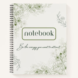 Carnet Simple green botanical notebook