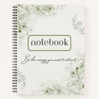Carnet Simple green botanical notebook