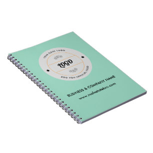 Carnet Simple Logo d'entreprise rond et texte personnalis