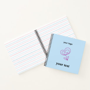 Carnet Simple logo personnalisé élégant minimal ici entre