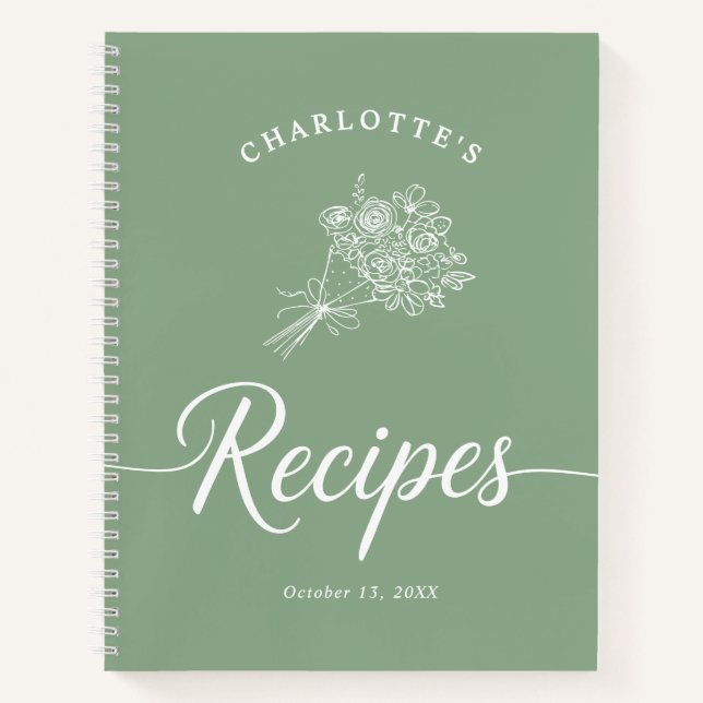 Carnet Simple Modern Recipe Book (Devant)