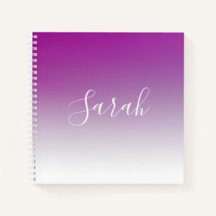 Carnet Simple Moderne Minimaliste Dégradé Ombre Violet