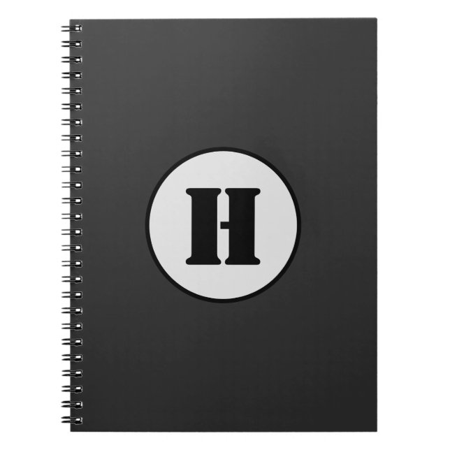 CARNET SIMPLE MODERNE MODERNE MONOGRAM ÉLÉGANT CHIC STYLE (Devant)