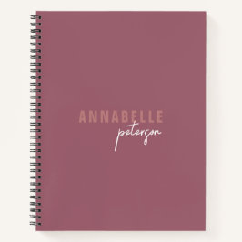 Carnet Simple moderne professionnel Dusty Rose minimalist