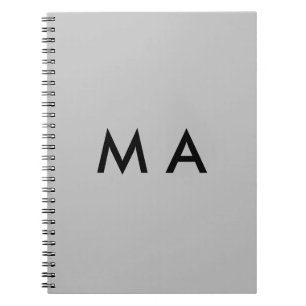 Carnet Simple monogram add your name letter man minimal t
