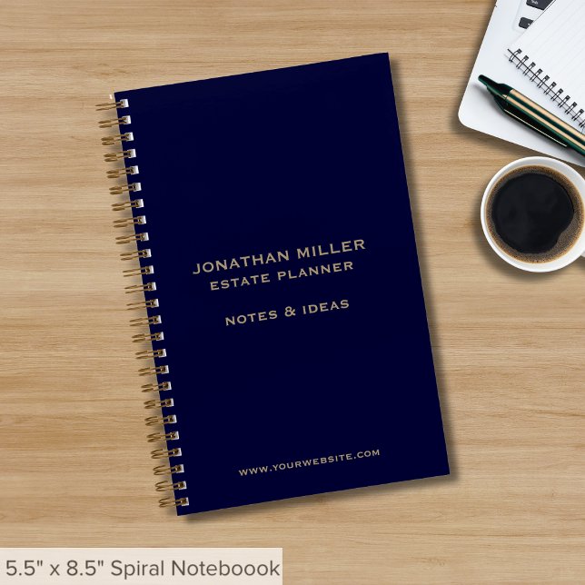 Carnet Simple Navy Blue Business (Créateur téléchargé)