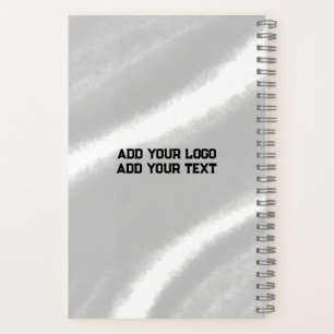 Carnet simple personnalisé bleu violet noir feuilles ajou