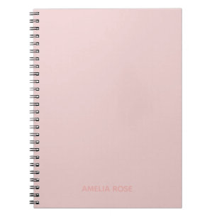 Carnet Simple Quartz Rose personnalisé sur fond rose