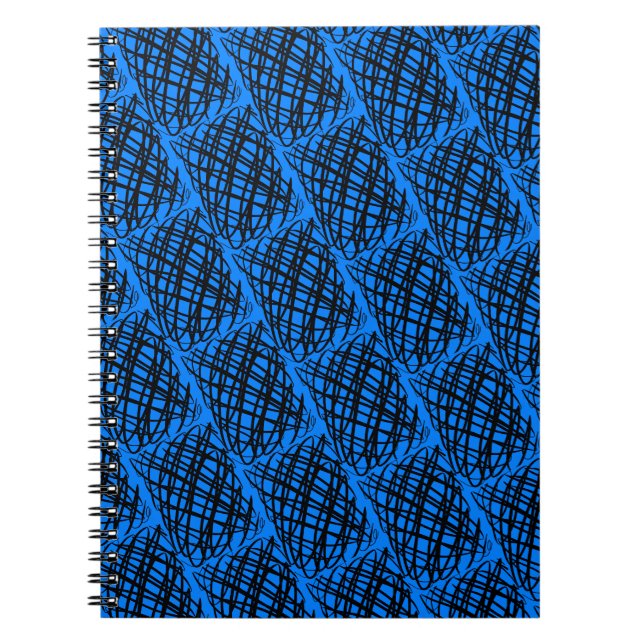 Carnet Simple Scribble | Noir | Angled | Bleu | (Devant)