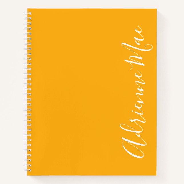 Carnet Simplement Elegant Saffron Jaune Personnalisé (Devant)