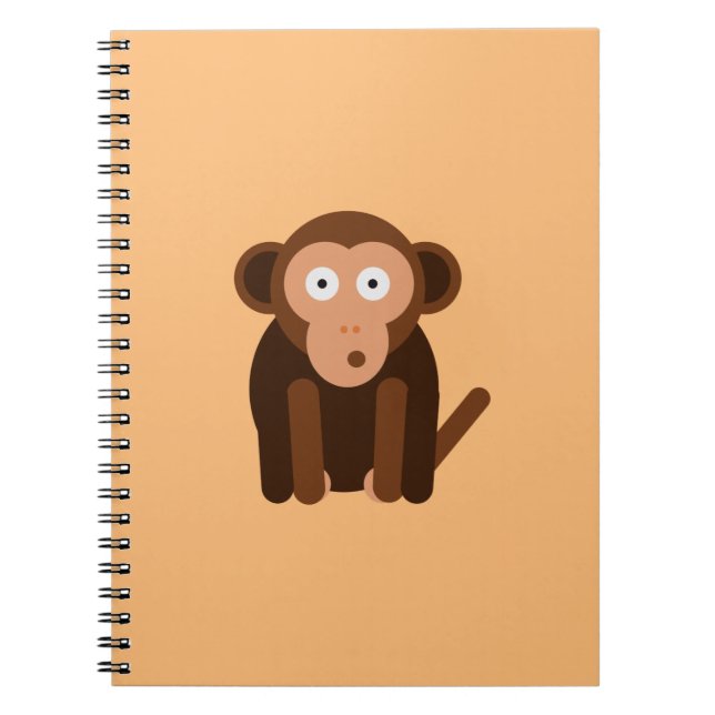 Carnet Singe mignon personnalisé (Devant)