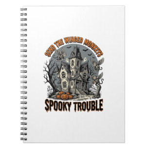 Carnet Singes ailés effrayants T-shirt Halloween hanté_1
