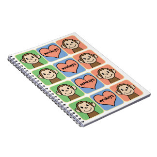 Carnet Singes mignons de clipart (images graphiques) de