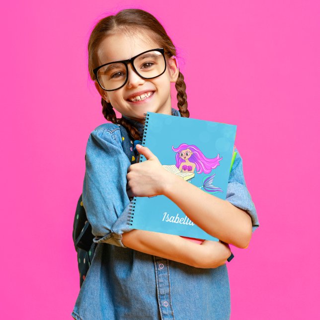 Carnet Siren Étincelante Avec Lunettes Nom Lu (Watch your child's imagination swim with our Mermaid Notebook. )