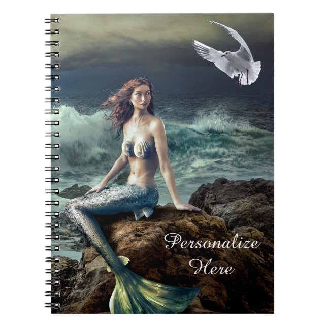 Carnet Sirène d'Imaginaire en mer avec Mouette de mer Per (Devant)