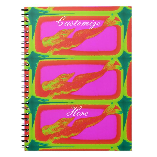 Carnet sirène rouge (Devant)