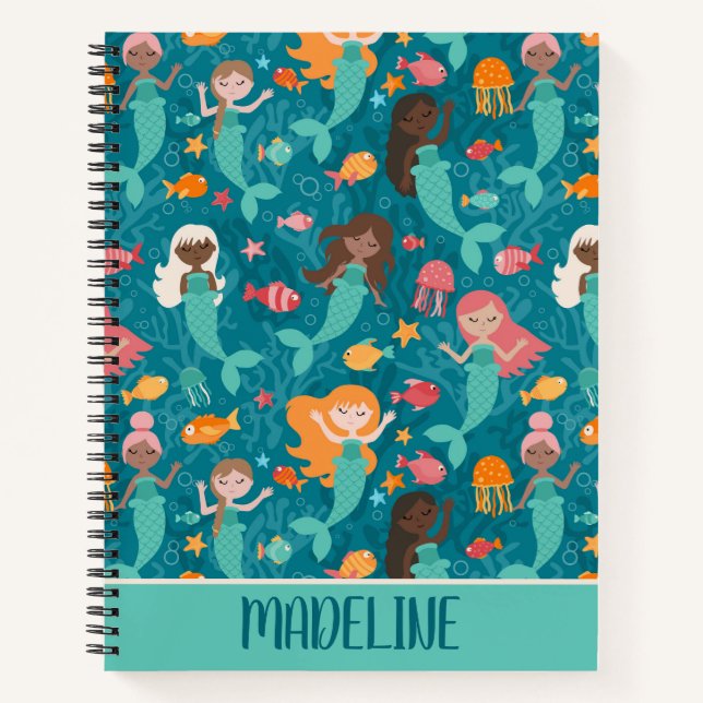Carnet Sirènes Whimiques Sous Le Turquoise De La Mer (Devant)