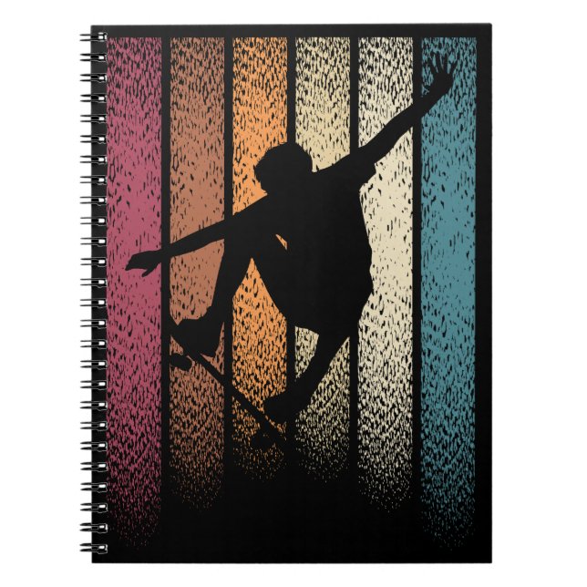 Carnet Skateboarding Rétro Vintage (Devant)