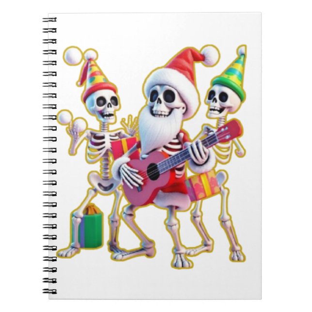 Carnet **Skeleton 3D Christm Santa Party – Funnyas Skelet (Devant)