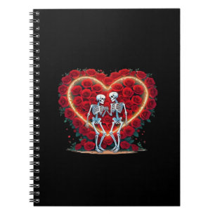 Carnet Skeleton Couple Tenant Les Mains Dans Un Coeur De 