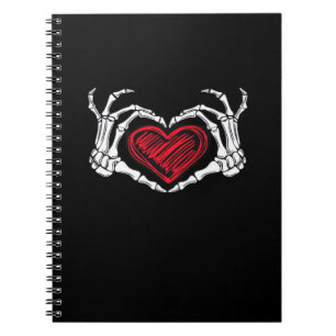 Carnet Skeleton des mains du coeur