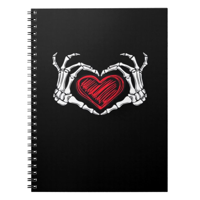 Carnet Skeleton des mains du coeur (Devant)