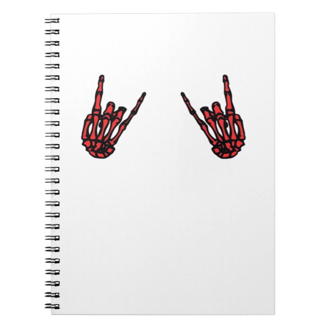 Carnet Skeleton Hand Heart Roll & Red Classic (Devant)